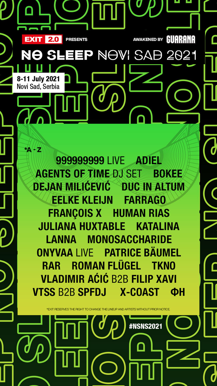 731x1300_NSNS-full-lineup-Jun NSNS - EXIT Festoval 2021.