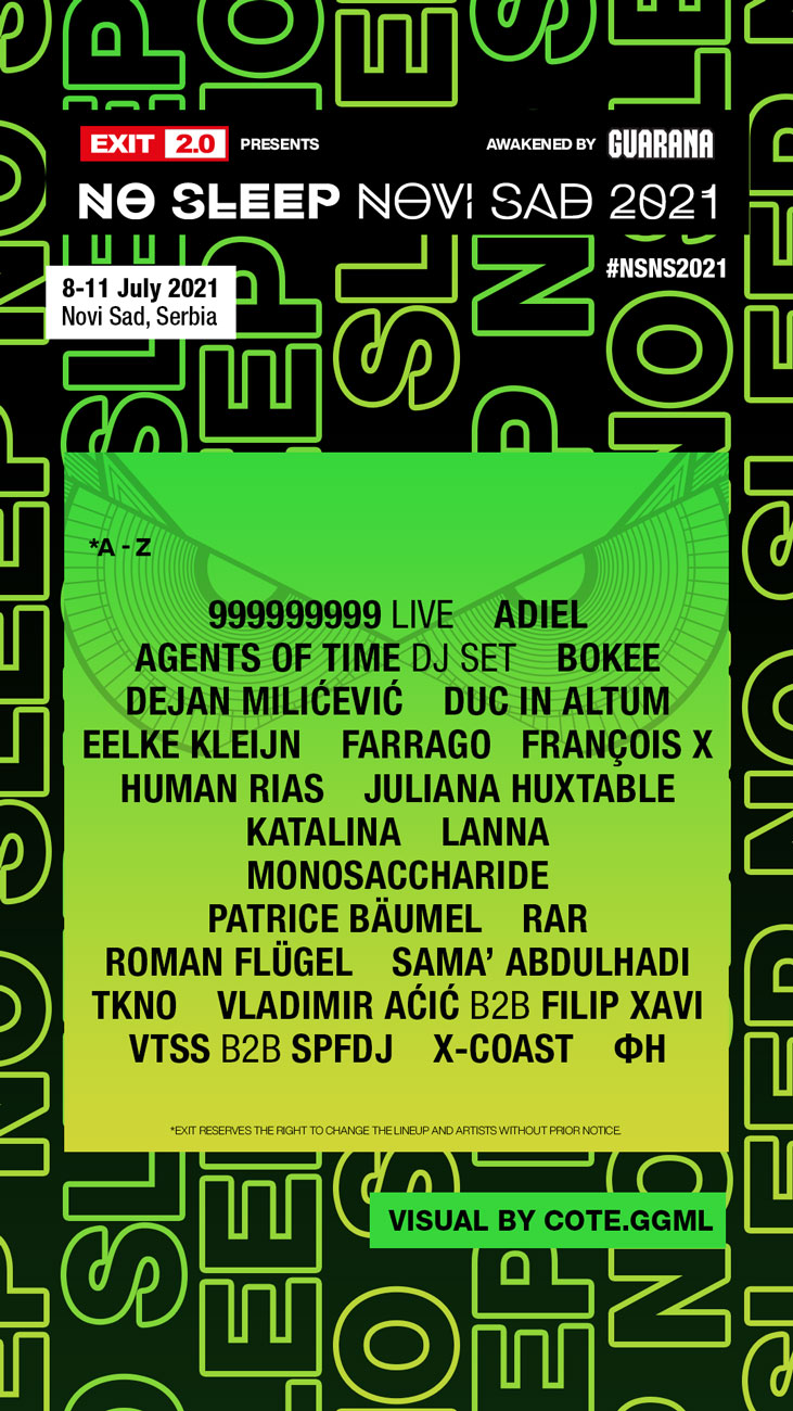 731x1300_NSNS-full-lineup-Jun NSNS - EXIT Festoval 2021.